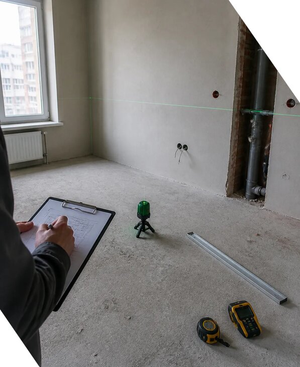 Приемка квартиры с предчистовой отделкой и экспертизой в Каменке