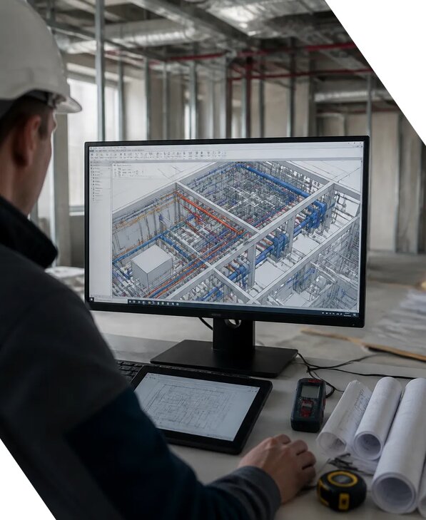 Создание BIM модели инженерных сетей для объектов в Каменке